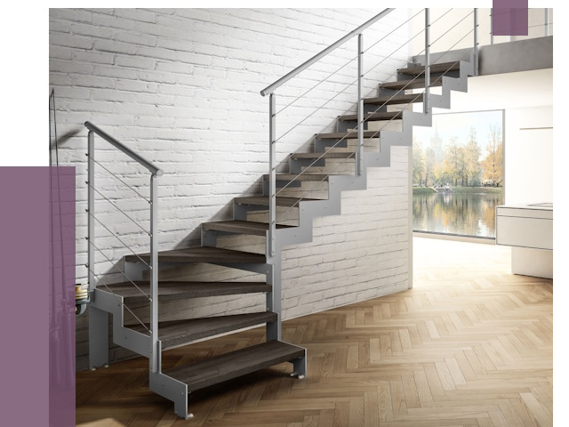 Г-образные лестницы под ключ в Кирове от 36848 руб. | ПРОЛЁТ-Кро