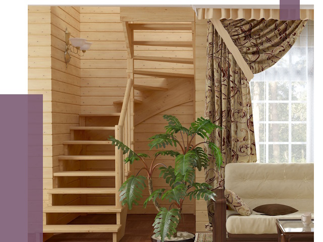 Лестницы для дачи в Кирове от 75475 руб.  | ПРОЛЁТ-Кро