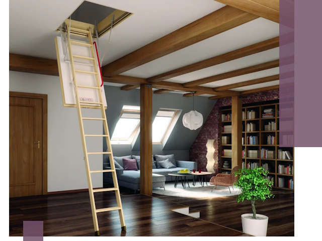 Чердачные лестницы под ключ в Кирове: изготовление и монтаж