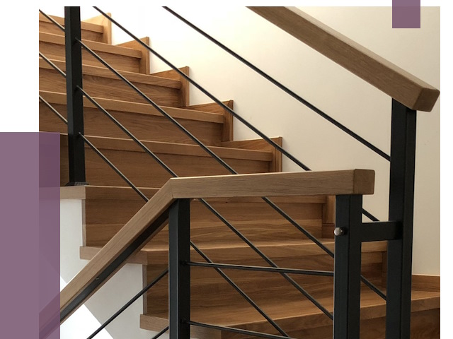 Обшивка металлической лестницы деревом в Кирове от 4320 руб.