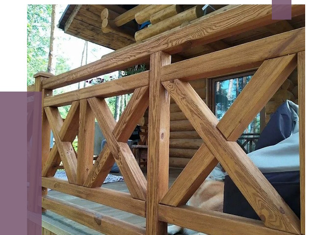 Деревянные перила под ключ в Кирове от 7624 руб. 