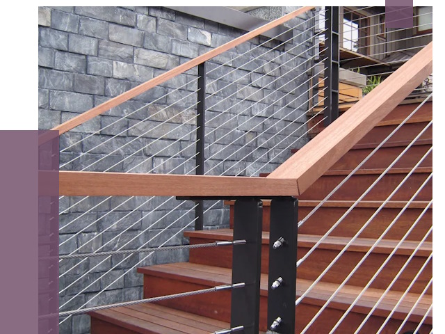 Тросовые перила под ключ в Кирове от 7725 руб. 