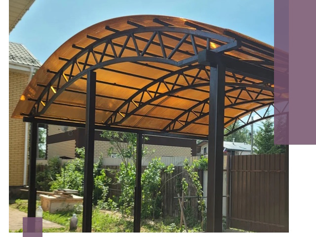 Изготовление навесов под ключ в Кирове из качественных материалов