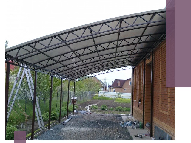 Профессиональный монтаж навесов под ключ в Кирове