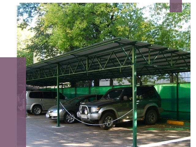 Навесы для парковки в Кирове от 79795 руб. заказать | ПРОЛЁТ-Кро