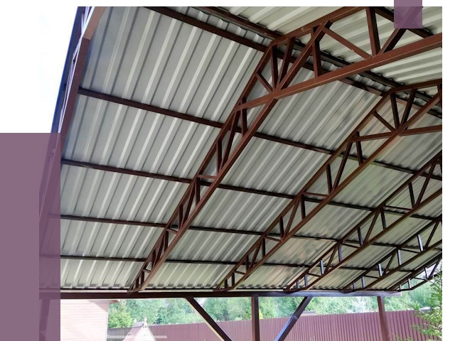 Навесы из профнастила в Кирове от 7319 руб. | ПРОЛЁТ-Кро