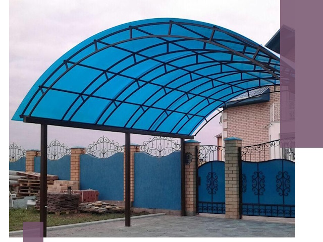 Арочные навесы под ключ в Кирове — изготовление и монтаж