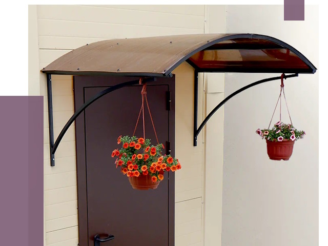 Козырьки над входом в Кирове от 14739 руб.  | ПРОЛЁТ-Кро