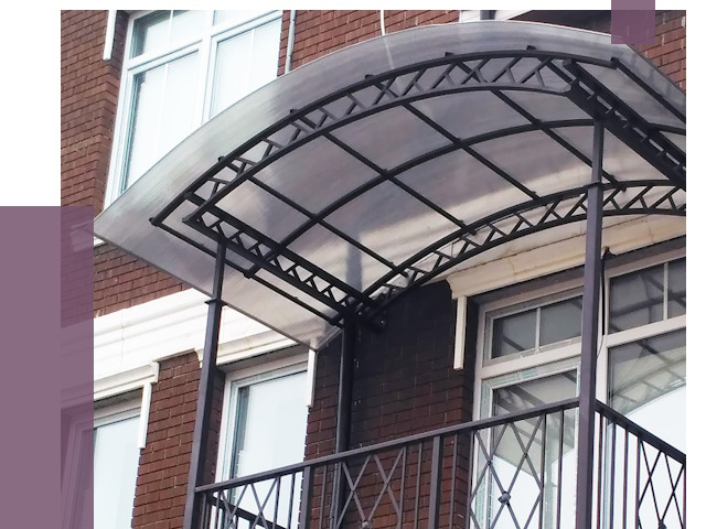 Козырьки над балконом в Кирове от 8589 руб.  | ПРОЛЁТ-Кро