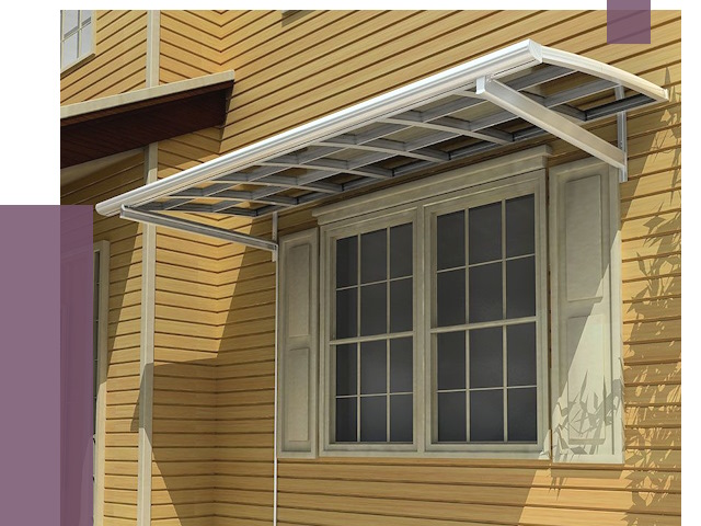 Козырьки над окнами в Кирове от 7573 руб. — монтаж, покупки | ПРОЛЁТ-Кро