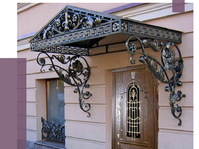 Кованые козырьки в Кирове под ключ от 12655 руб. — ПРОЛЁТ