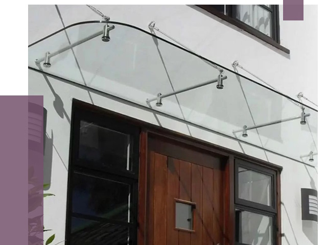 Стеклянные козырьки в Кирове от 18805 руб. | ПРОЛЁТ-Кро